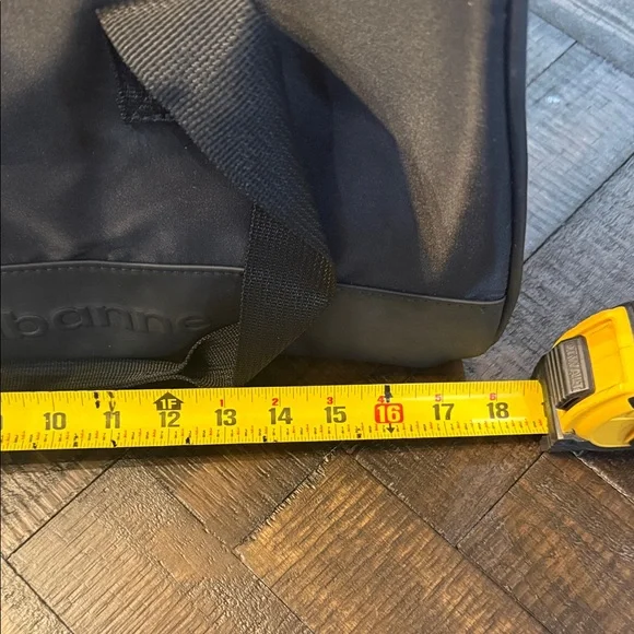 Paco Rabanne Logo Duffle Bag Black Gym Travel Weekender NWOT